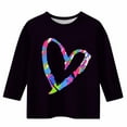 thumbnail image 5 of Bovxnpu Girls Long Sleeve T Shirts Kids Spring Fall Tops School Tee Unisex 3/4 Sleeve Undershirt Crew Neck Valentine Graphic Soft Breathable Grils Casual Tops, 5 of 5