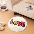 thumbnail image 4 of Valentines Day Doormat, 15inch Round Area Rug, Washable Carpet, Circular Floor Mat, Love Design Doormat, Cute Home Decor, Bedroom Rug, Living Room Mat, Kitchen Floor Mat, Dining Table Rug, 4 of 5