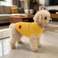 thumbnail image 2 of Zynoxe Small Dog Sweater Warm Comfy Knit Ribbed Winter Sweaters Solid Color Turtleneck Love Heart Print Winter Clothes, 2 of 6