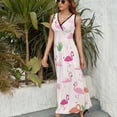 thumbnail image 3 of Flamingo Pattern Pattern Design Sleeveless Dress Summer Clothes for Women Women's Clothing 2025, 3 of 7