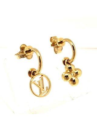 Louis Vuitton LOUIS VUITTON Pusui Deal Blossom Earrings 18K K18 Yellow Gold  Diamond Women's