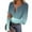 Mint Green, variant on Josdec Women's Slim Fit T‑Shirt Gradient‑Print Henley Button‑V‑Neck Ribbed Long Sleeve Casual Pullover Tops S‑XXL