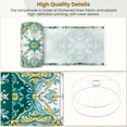 thumbnail image 5 of Mexican Lamp Shades Set of 2 Ornate Floral Mediterranean Tile Teal Yellow White 13" x 13" x 10" Lampshade for Table Lamps Floor Lamps Lamp Shade Replacement Easy Assembly Required, 5 of 8