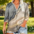 thumbnail image 2 of Ruimatai Women's Plus Size Floral Print V-Neck 3/4 Sleeve Blouse Loose Casual Comfortable Tunic Top, 2 of 5