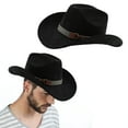 thumbnail image 2 of ROZYARD Vintage Sueded Denims Hat Trendy Western Headwear Casual Western Hat Outdoor, 2 of 20