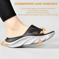 thumbnail image 4 of Womens Mens Recovery Slides with Comfortable Plantar Fasciitis Arch Support ,Unisex Orthotic Walking Thick Cushion Sport Sandals Reduces Stress on Feet Blackgray W10/M8, 4 of 5