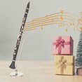 thumbnail image 3 of Dollhouse Clarinet, Exquisite Miniature Clarinet Model  For Music Lover For Study, 3 of 8