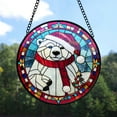 thumbnail image 7 of Polar Bear Stained Glass Suncatcher, Polar Bear Glass Suncatchers for Windows For Merry Christmas, 7 of 7
