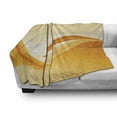 thumbnail image 3 of Abstract Soft Flannel Fleece Throw Blanket, Vibrant Background with a Big Waved Line Modern Artwork Illustration, Cozy Plush for Indoor and Outdoor Use, 50" x 70", Orange Yellow, by Ambesonne, 3 of 6