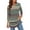 Blue, variant on Women Tunic Tops Summer 3/4 Length Sleeve Blouses Casual V Neck Shirt Fashion Loose Tops