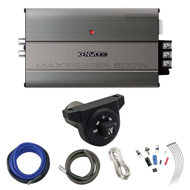 Kenwood 600Watt Class D 4Channel Compact Digital Car/ATV/Marine