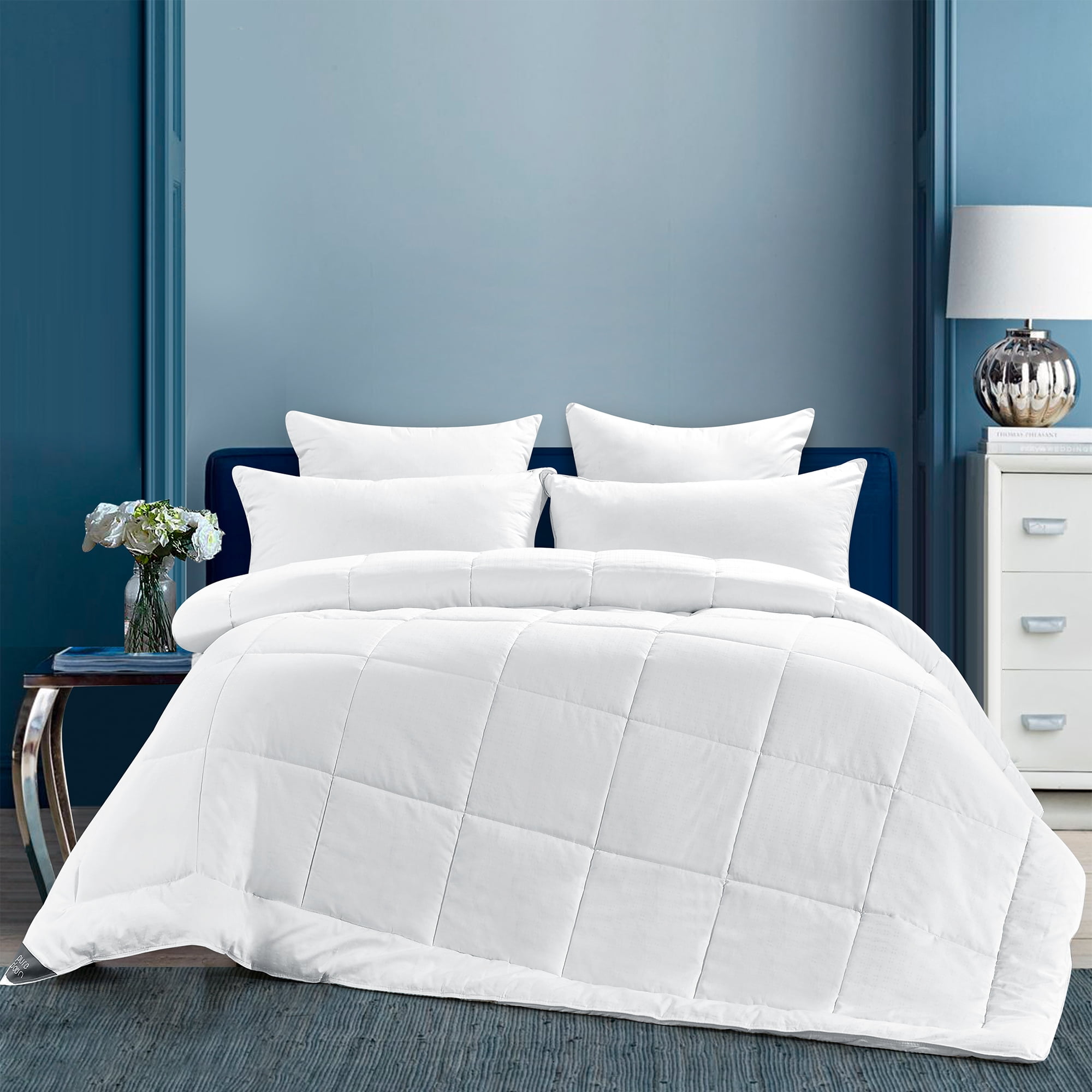 Puredown® Down Alternative Comforter All Seasons, Duvet Insert 100%