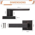 thumbnail image 2 of knobelite(6 Pack Oil Rubbed Bronze Dummy Door lever , Square Non-Turning Single Side Pull Only Lever Set for Closet or French Doors, Modern Half-Dummy Application with Screws on the Same Side, 2 of 3