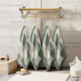thumbnail image 2 of PiccoCasa Kitchen Dish Colth Tea Towel Set for Cleaning Plaid Green 6Pcs, 2 of 7