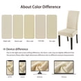 thumbnail image 4 of Fundas elásticas para sillas de comedor SearchI, juego de 4 unidades, color beige, 4 of 8
