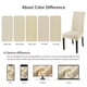thumbnail image 4 of Fundas elásticas para sillas de comedor SearchI, juego de 4 unidades, color beige, 4 of 8