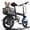 Black Rear-basket, variant on 14" Electric Bike for Teenager and Adults, Peak 500W Motor 432Wh 12AH Folding E-Bike, 20 MPH 20+ Miles Range, Mini Ebike for City Commuter, UL2849