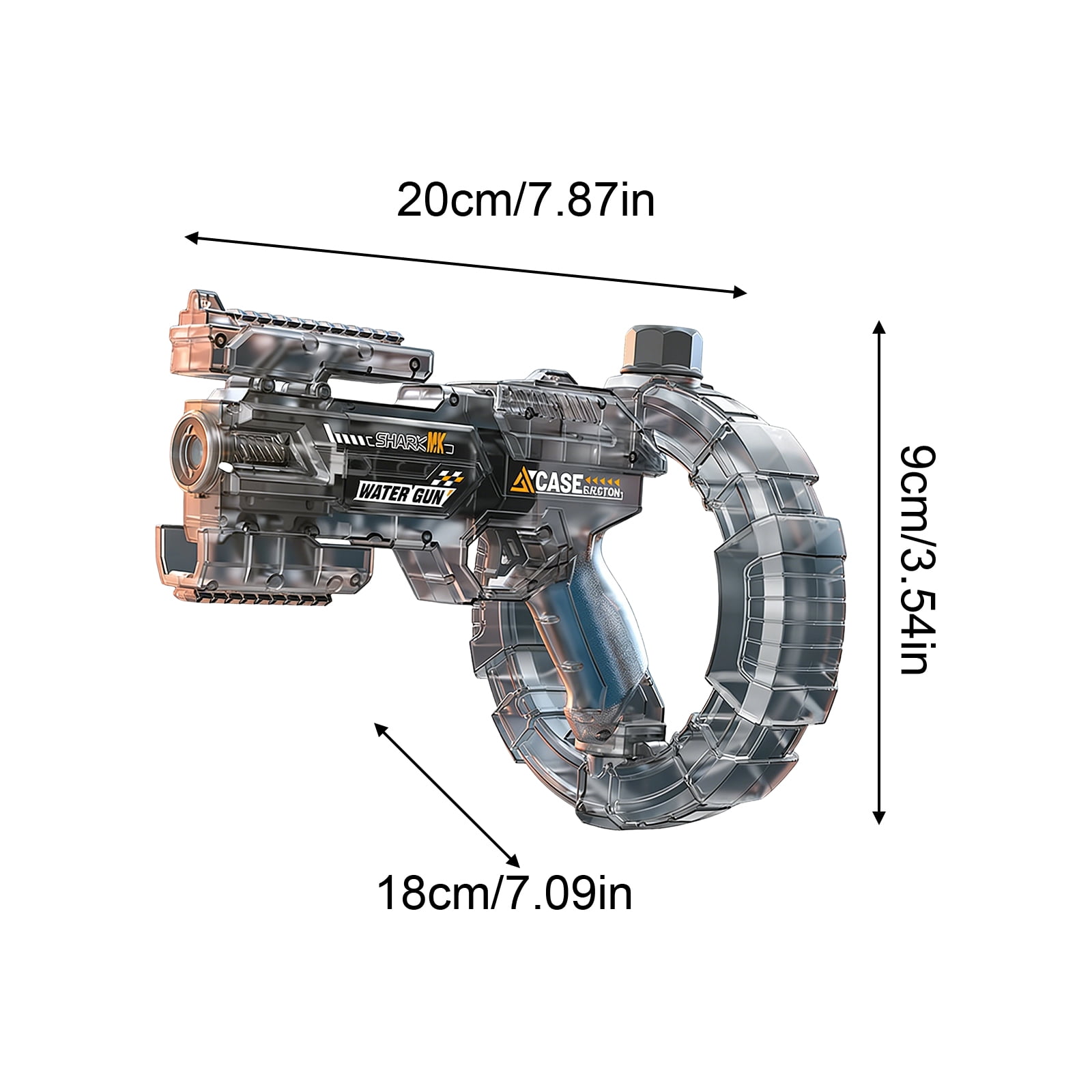 New Release! 2-in-1 Auto Water Absorption Electric Blaster, Flexible Mechanical Linkage, Fast Continuous Water Output, Portable Toy for Pool, Beach & Backyard Upgrade Black