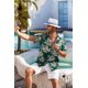 thumbnail image 5 of Camisa COOFANDY verde con palmeras hawaianas talla XL, 5 of 6