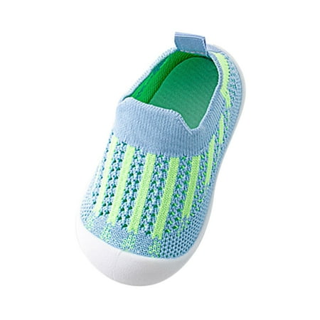 

yinguo toddler shoes mesh slip on socks shoes soft sole non slip wear out toddler floor shoes blue 12