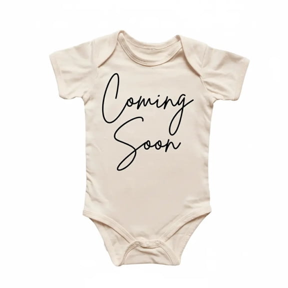Coming Soon Announcement Newborn Baby Bodysuit