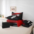 thumbnail image 6 of Homewish Boys Girls Romantic Lover Couple Twin Bedding Sets 7-Piece,Valentine's Day Bedding Comforter Set Microfiber,Black Red Breathable Sheet Sets,Super Cozy Room Decor,Reversible, 6 of 8
