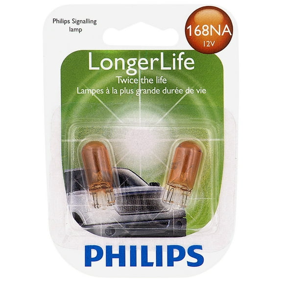 Philips Longerlife Miniature 168Ll, Amber, Push Type, Always Change In Pairs!