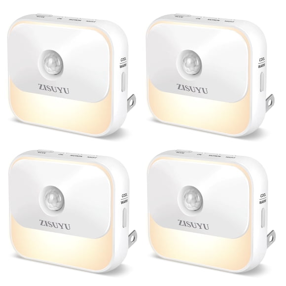 ZISUYU Paquete de 4 Sensores de Movimiento Regulables LED Night Lights para Adultos y Niños
