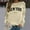 Khaki, variant on Women's Casual Oversized Sweatshirt Long Sleeve Letter Printed Crew Neck Tops Loose Fit Tops Fall Y2K Pullover Shirt