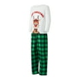 thumbnail image 4 of Fiomva Matching Family Pajamas Sets Christmas PJ's with Letter and Plaid Printed Long Sleeve Tee and Bottom Loungewear, 4 of 10