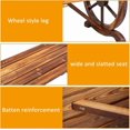 thumbnail image 5 of ZeloraGildan Wooden Garden Bench, Outdoor Rustic Wagon Wheel Bench with Armrest & Fir Construction for Garden Porch Backyard Patio Park,Rustic,39''L, 5 of 9