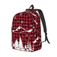 thumbnail image 2 of Balery Christmas Tree Buffalo Plaid Vintage Canvas Backpack for Men and Women - Large Capacity, Durable Travel Laptop Bag for School, Work, Hiking, and Outdoor Activities, 2 of 7