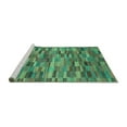 thumbnail image 2 of Ahgly Company Machine Washable Indoor Rectangle Abstract Turquoise Blue Modern Area Rugs, 7' x 9', 2 of 4
