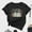 Black(New), variant on PNTUTB Ladies' Fashionable Casual Printed Loose Basic Blouse Round Neck Short Sleeve Comfortable Top