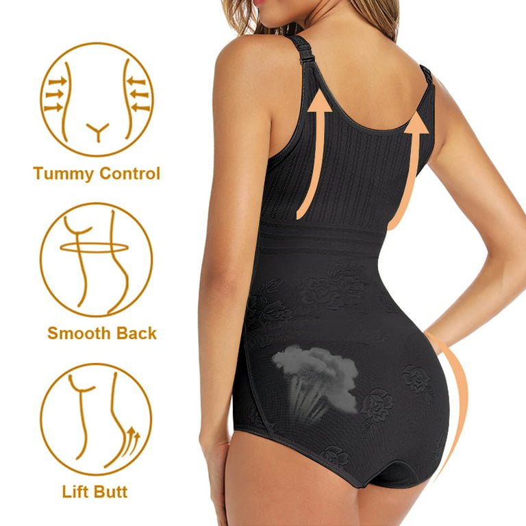 FITVALEN Women Shapewear Tummy Control Fajas Colombianas Open Bust Bodysuit  Slimmer Body Shaper