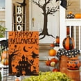 thumbnail image 4 of Happy Halloween Garden Flag 12x18 Inch Double Sided Outside, Haunted House Bat Witch Ghost Yard Outdoor Decorative Flag Orange, 4 of 6