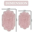 thumbnail image 6 of Home Weavers Allure Collection 100% Cotton Non-Slip Bathroom Rug Set Machine Washable Bathroom Rug-17"x24", Bath Rug- 21"x34", Pink Color 2 Piece Bath Carpet set, 6 of 9