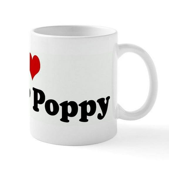 CafePress - I Love Nana & Poppy Mug - 11 oz Ceramic Mug - Novelty Coffee Tea Cup