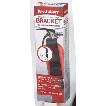 1 Pc, First Alert Black Steel Fire Extinguisher Bracket 3.63 In. L 2.5 Lb