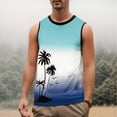 thumbnail image 2 of HCNTES Mens Sleeveless Tank Tops Workout Muscle Gym Ribbed Shirt Athletic Bodybuilding Moisture Wicking T Shirts(Sky Blue,XXXL), 2 of 5