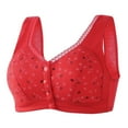 thumbnail image 2 of 2026 Bra for Senior - Front Closure Breathable for Seniors Red 40, 2 of 6