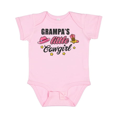 

Inktastic Grampas Little Cowgirl with Cowgirl Hat and Boots Girls Baby Bodysuit