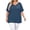 Navy Plus Size Tops, variant on Plus Size Tops for Women Casual Short Sleeve Button V Neck Basic T Shirt Loose Sleep Pajama Lounge Tops S-5XL
