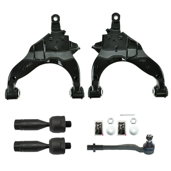 TRQ 6pc Steering Suspension Kit Control Arms Ball Joints Outer Inner Tie Rods PSA32131