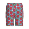 thumbnail image 4 of Yiaed Hand Drawn Strawberry for Men's Soft Sleep Pajama Short Lounging Pajama Shorts-Large, 4 of 8