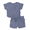 Folkstone Gray, variant on Modern Moments by Gerber Baby Boy Button Down Shirt and Short Set, 2-Piece, Sizes 0/3 Months - 24 Months