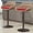 Red, variant on BISHE Adjustable Rattan Bar Stools Set of 2 with Cushion, Boho Bar Stools with Footrest, Wicker Barstools Counter Height with Backs, High Chair for Kitchen Island, Bistros, Metal Base, Beige
