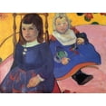 thumbnail image 2 of Gauguin, Paul 14x12 Gold Ornate Wood Framed with Double Matting Museum Art Print Titled - Portrait Of Two Children, 2 of 4