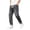 Gray-1, variant on Men's Regular Fit Straight Leg Baggy Jeans Drawstring Elastic Waist Loose Fit Y2K Denim Pants with Pocket Pull On Denim Pants