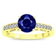 thumbnail image 2 of Star K � Round 7mm Created Sapphire Channel Set Engagement Promise Ring, 2 of 9